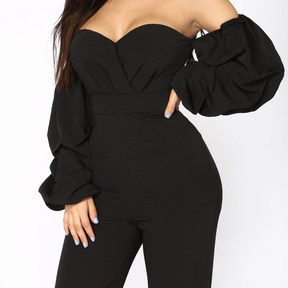 Fashionova Ryana Off Shoulder Jumpsuit - Black - Picture 4 of 6